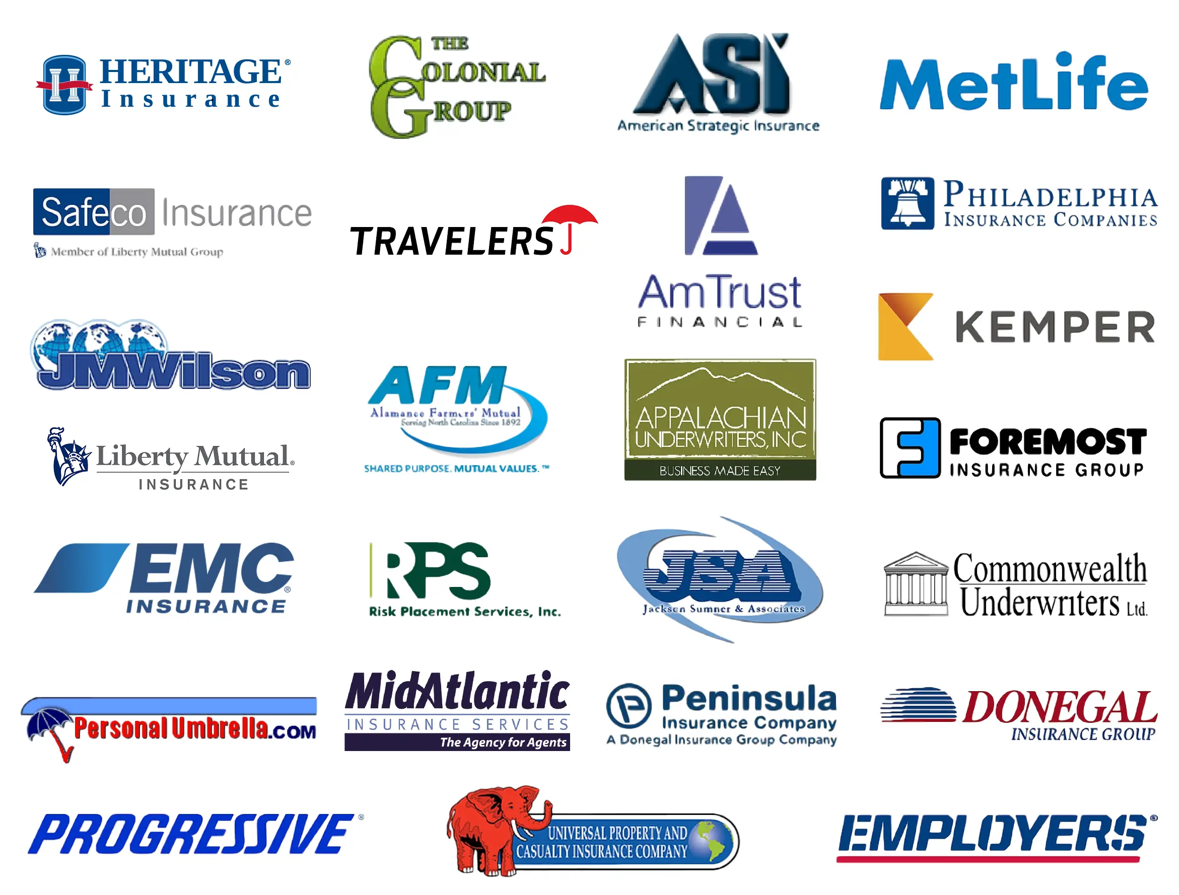 insurance companies we partner with to help quote your insurance faster